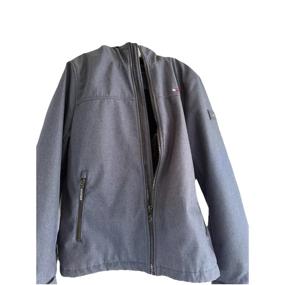 Kids Youth Size M Tommy‎ Hilfiger 3 Layer Hooded Fleece Lined Jacket